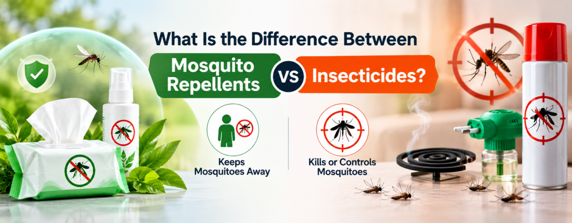 What Is the Difference Between Mosquito Repellents and Insecticides?