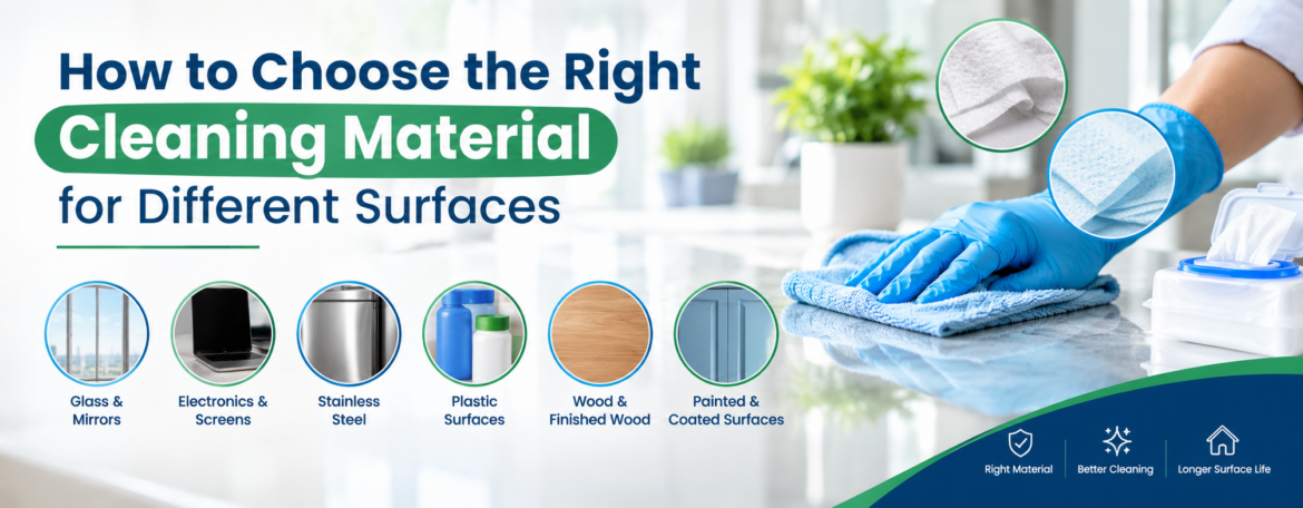 How to Choose the Right Cleaning Material for Different Surfaces